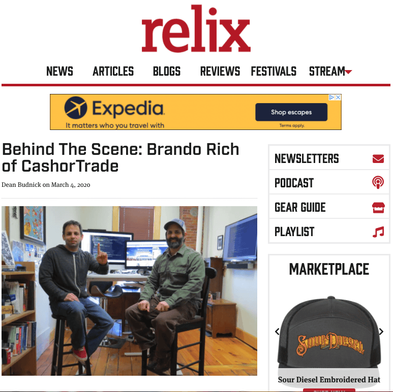 Relix - Behind The Scene: Brando Rich of CashorTrade