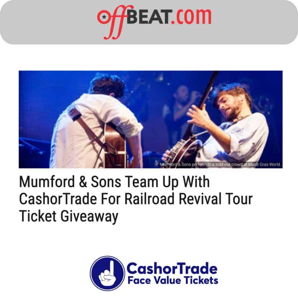 Offbeat - Mumford & Sons Team up with CashorTrade