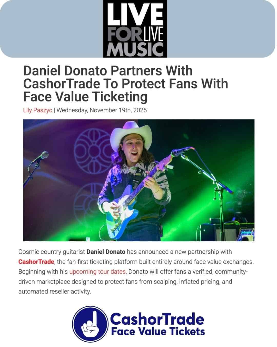 Daniel Donato Partners with CashorTrade