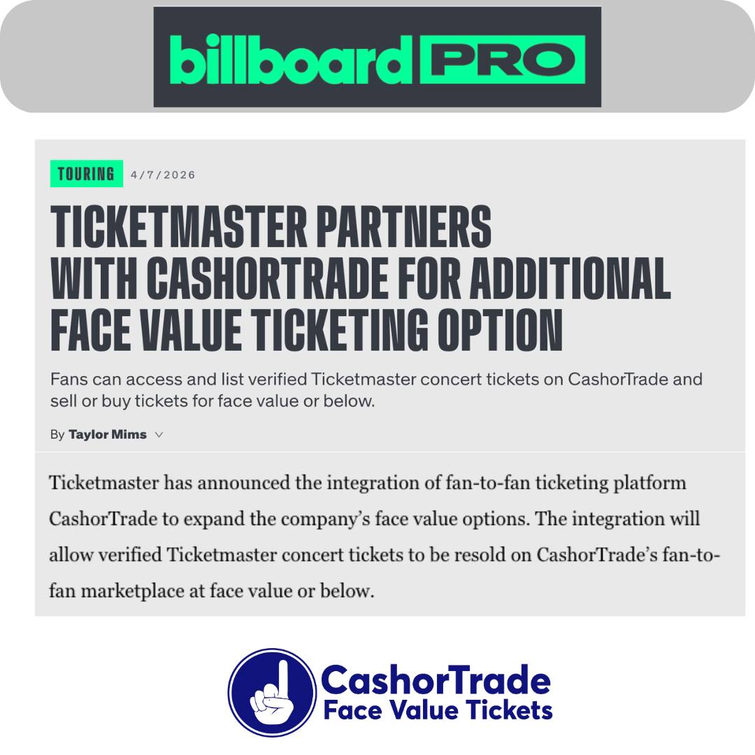 Billboard Ticketmaster partners with CashorTrade