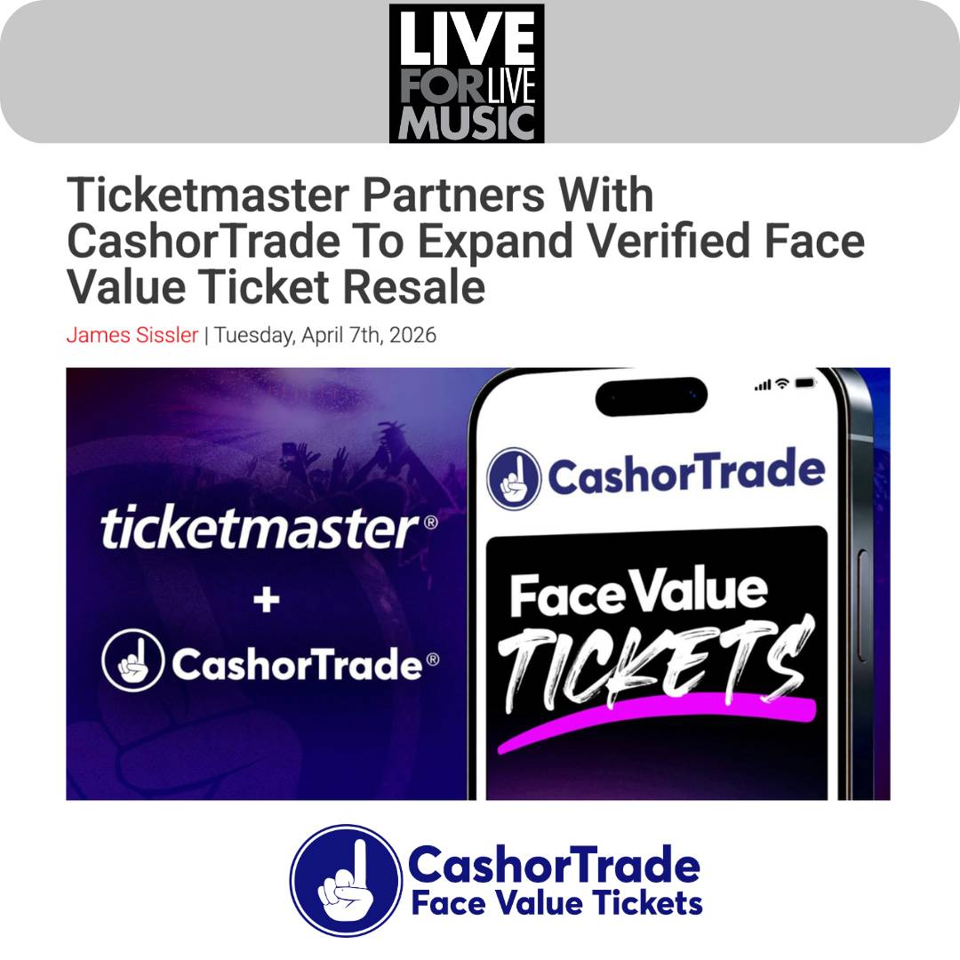 Live for Live Music Ticketmaster partners with CashorTrade