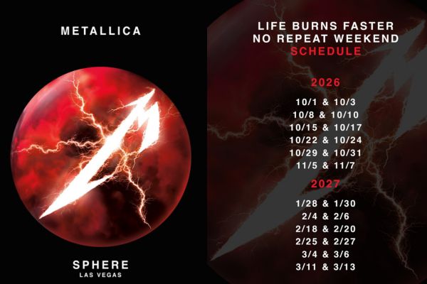 Metallica Sphere Tour Dates